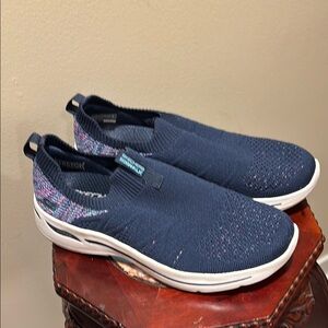 Skechers Navy Blue Slip-On Sneakers